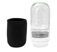 Glass Sprouting Jar Kit - Broccoli Sprouts Germination | Bean Sprouts Grow Kit - for Health Enthusiasts Vegetarians Home Kitchen Apartment Pantry Shelf Countertop Windowsill Balcony