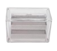 Glass Staining Jar with Lid, Laboratory Staining Jar for Slides, Clear Glass Staining Tank with Sealed Cover for Animal and Plant Specimens Cell Research (60 Slides Capacity Jar Stainless Steel Rack)