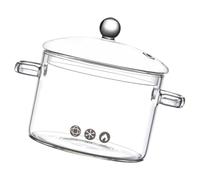 Glass Stew Pot 1500ml High Borosilicate Glass with Lid