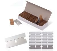 Glass Sticker Remover,100Pcs Window Glass Paint Cleaning Scraper,Stainless Steel Paint Cleaning Scraper Tool,No Scratch Plastic Scraper Replacement Blades for Wall Car Labels Adhesive Decal Sticker