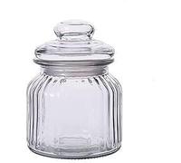 Glass Storage Container spice Jars,Food Storage Container,Vertical Storage Tank Sealed Tank Coffee Beans Preservation Dried Fruit Storage Tank Storage Tank(Color:Clear,Size:1350ml) ( Color : Clear , S