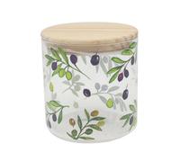 Glass Storage Jar 0.8L Jennifer Rose Olive Grove Airtight Kitchen Canister Small