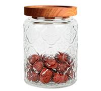 Glass Storage Jar Clear Mason Jar Glass Jars with Lids Storage Sugar Containers Airtight Glass Jars 700 ML Kitchen Food Storage Jars for Kitchen Style1