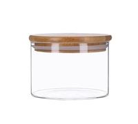 Glass Storage Jars with Bamboo Lid, Storage Jars, Glass Containers | 350 ml - 2200 ml | Airtight, Dishwasher Safe, Moth Proof (350 ml)