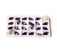 Glass Strass Rhinestones Sew On Rhinestone Flatback Stones стразы Sewing Crystals for Garment Dress for Jewelry Bracelet Making(Purple Velvet,9x14mm-30pcs)