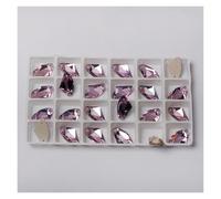 Glass Strass Rhinestones Sew On Rhinestone Flatback Stones стразы Sewing Crystals for Garment Dress(Violet,9x14mm-30pcs)