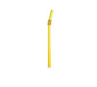 Glass Straws, Reusable Drinking Straws, Colored Transparent Clear Straws, for Smoothies and Cocktail(Yellow)
