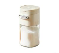 Glass Sugar Container Dispenser with Glass and 0 5g Portion Control, Sealed Lid to Protect Against Ants and Maintain Freshness (White)