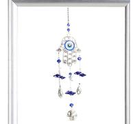 Glass Sun Catcher Prism, Flower Shape Sun Catcher, Evil Eye Rainbow Maker Crystal Pendant For Corridors, Balconies