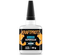Glass Superglue Extra Liquid - KRAFTPROTZ 50 g - ultra-thin repair adhesive for micro-cracks in glass & acrylic - fast-absorbing, waterproof & clear - ideal for fine seams & invisible bonding - ARKA