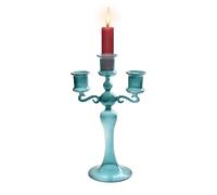 Glass Table Centerpiece - Three-Branch Candelabra, Elegant Transparent Design, Durable Decorative Stand, Sophisticated Table Decoration | Ideal Centerpiece Dining Table Decoration