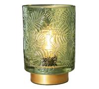 Glass table lamp Small Battery Operated Lamp - Portable Cordless Lamp for Home Decor, Glass Table Lamp with Decor Aesthetic Jade Green