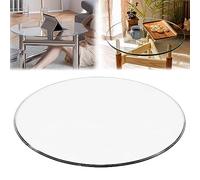 Glass Table Top Glass Cover Round Glass Dining Table,Round Table Top Replacement Glass For Patio Table, Glass Lazy Susan Turntable, Polish Arc Edge,Clear Glass Table Top Round (Color : Clear, Size :