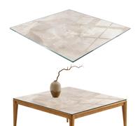 Glass Table Top Protector with Stylish Design Marble Pattern Texture Square 60cm
