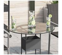 Glass Table Top Round 60cm Ø Tempered Transparent 6mm Clear DiningIndoorOutdoors