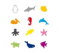 Glass tags myDRINK, 12 pcs, ocean