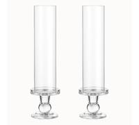 Glass Taper Candle Holder, Pillar Candle Holders for Wedding, Christmas and Transparent Home Decoration, Candle Stick, Light, Tea Room, Hurricane, Elegant, Ideal Dinner, Party, Table, Parties,