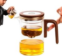 Glass Tea Brewer with Magnetic Separat, Easy One-Touch Operat, Ideal for Home and Office, 550ml Capaci