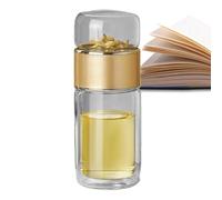 Glass Tea Infuser | Double Layer Glass Water Bottle | Insulation Tea Cup | Glass Tea Infuser Bottle | Tea Infuser Bottle for Loose Tea for Loose Tea, Flower Tea, Home, Travel