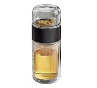 Glass Tea Infuser,Double-Layer Insulation Tea Infuser Bottle | and Water Separation Bottle for Loose Flower Home Traveling