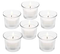 Glass Tea Light Holders Candle Votive Jars, diameter 6.5 cm, tealight holder, tealight holder, Northern Lights - Kontor Stick Exclusive, clear