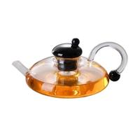 Glass Tea Pot - 20oz Heat Resistant Water Kettle with Removable Tea Infuser, Multifunctional Loose Leaf Teaa Maker | Practical Beverage Pot for Teaa, Water, Coffee, Home, Office, Daily Use