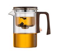 Glass Tea Pot - Large Capacity Brewer, Heat Resistant Glass Kettle, Transparent Teapot with Infuser Basket System | Elegant Teaa Maker for Home Tea Room Brewing Filtering Serving and Steeping