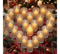 Glass Tealight Candle Holders Table Party Centrepiece, Dinner Candles Jars,Tealight Votive Candles Holders With Premium Clear Glass,Table Decor for Home Décor Church Weddings -2 Styles(2 * 12)
