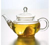 Glass Teapot 250 ml / 8.5 oz Glass Borosilicate Tea Maker with Strainer Insert for Black Tea Green Tea Fruit Tea Scented Tea Bag Loose Tea Filter