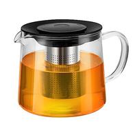 Glass Teapot 51oz/1500ml with Removable Stainless Steel Infuser Tea pot, Heatproof Borosilicate Glass Tea Make, Stovetop Safe Glass Tea Kettle for Loose and Blooming Leaf Tea