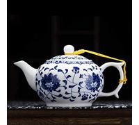 Glass Teapot,Porcelain,Tea Maker,Retro Enamel Starry Blue Enamel Kettle Stovetop Outdoor 2.0L Teakettle Vintage Loose Leaf Turkish