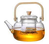 Glass Teapot with Infuser, 1200ml Clear Glass Teapot with Handle for Stove Top, Loose Tea, Tea Maker Kitchen.