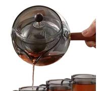 Glass Teapot with Infuser - Borosilicate Dipping Puche Elegant Clear Tea Server, Craft Drink Pot, Thermal Resistant Jug | Removable Brewing Pot, Drink Holder at Ta