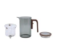 Glass Teapot with Infuser, High Borosilicate Glass Tea Maker with Wood Handle, Magnetic Water Separation, Press Control Tea Brewer for Loose Leaf and Hot or Cold Drinks