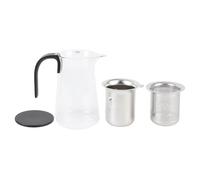 Glass Teapot with Magnetic Press, Creative Water Separation Tea Pot 10x15x9cm - Fine Filtration for Clear Tea, Leak Proof Pour Spout for Blooming & Traditional Tea