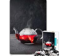 Glass Teapot with Red Tea Adult Puzzle 1000pcs (52x38cm) Jigsaw | Choose a puzzle gift for adults for family time for a rewarding break.