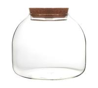 Glass Terrarium for Plants, 1600ml Plant Terrarium with Cork Lid, Large Opening Jar for Mini Succulents Landscape Building, Floral Displays, Craft Collections