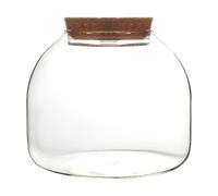 Glass Terrarium for Plants, 1600ml Plant Terrarium with Cork Lid, Large Opening Jar for Mini Succulents Landscape Building, Floral Displays, Craft Collections and Etc. Glass