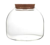 Glass Terrarium Glass Terrarium for Plants, 1600ml Plant Terrarium with Cork Lid, Large Opening Terrarium Jar for Mini Succulents Landscape Building