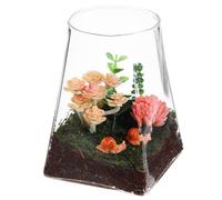 Glass Terrarium Vase round Top Glass Lidless Desk | Simple Style, Micro Landscape Bottle Use, Coffee Table Display, Plant Holder, Flower Vase