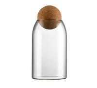 Glass Terrarium with Airtight Wood Lid (Ball Cork) | Closed Terrarium Planter | Clear Glass Bottle Jar Container | 800ml / 27oz | Moss Terrarium Jar | Indoor Ecosystem Decoration Gifts (Only Jar)