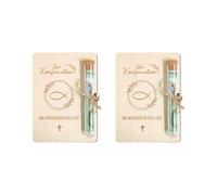 Glass Test Tube Wooden Money Holder For Communion Ceremony Boys Girls Gift Multipurpose Home Decoration Souvenir First Communion Souvenir Box For Kids