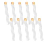 Glass Test Tubes 10pcs round Bottom with Wooden Corks