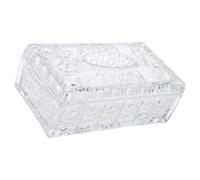 Glass Tissue Box for Home Decoration Practical Storage Solution for Living Room or Offices Clear Tissue Storage Box