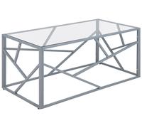 Coffee Table ORLAND Glass Silver