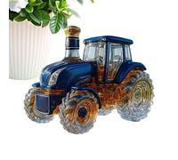 Glass Tractor Bottle - Empty Wine Spirits Decanter, Vodka Container, Tequila, Clear Bourbon Holder, Agricultural Vehicle Statue Decoration