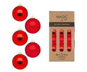 Glass Tree Set Ø 4cm, 36 Piece / Box, Merry Trickster Magic By Inge-Glas