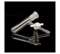 Glass Tubes, Glass Reaction Tube with PTFE Piston Standard Grinding Mouth for Laboratory Multiple Sizes(10ml Caliber 19)