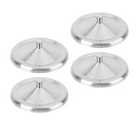 Glass Tumbler Lid Beverage Cup Lid 4pcs Stainless Steel Coffee Mug Cover Metal Cup Covers Tea Water Replacement Home Shop Use- 10CM Drinking Water Bottle