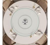 Glass Turntable Lazy Susan Rotating Serving Tray 28" 32" Round Tabletop Serving Plate Large Tempered Glass Turntable Tray,Not Easy To Dump(36"/90cm)